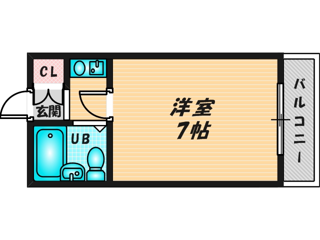 シンプルな単身さん向きのマンションです。 