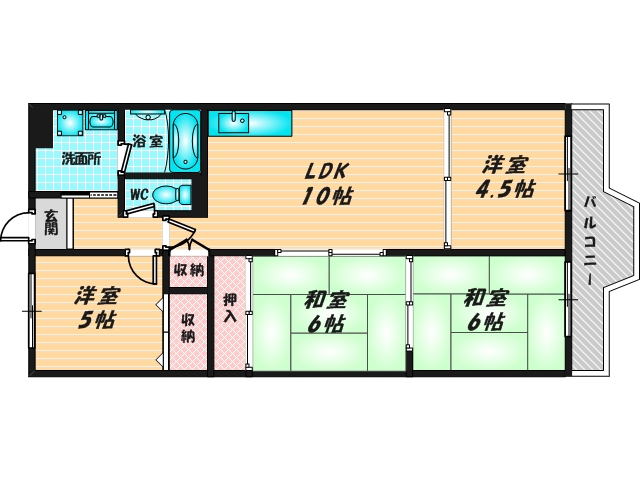 和室のあるゆったりした間取です。一度ご覧ください。 
