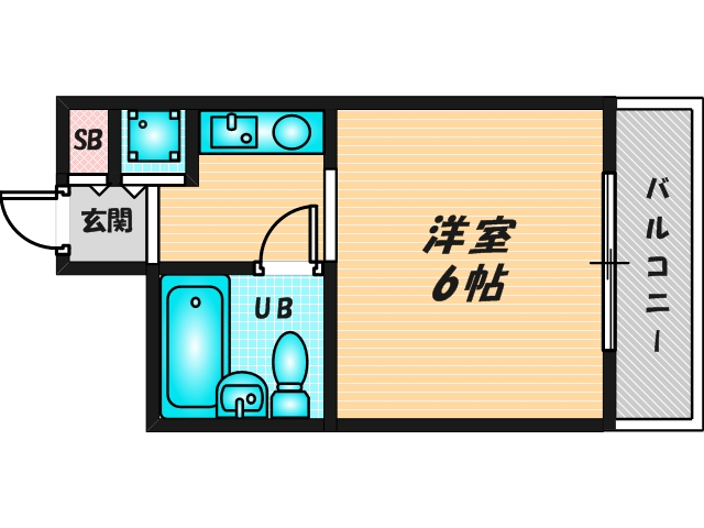 ゆったりくつろげる単身さん向けの間取り。