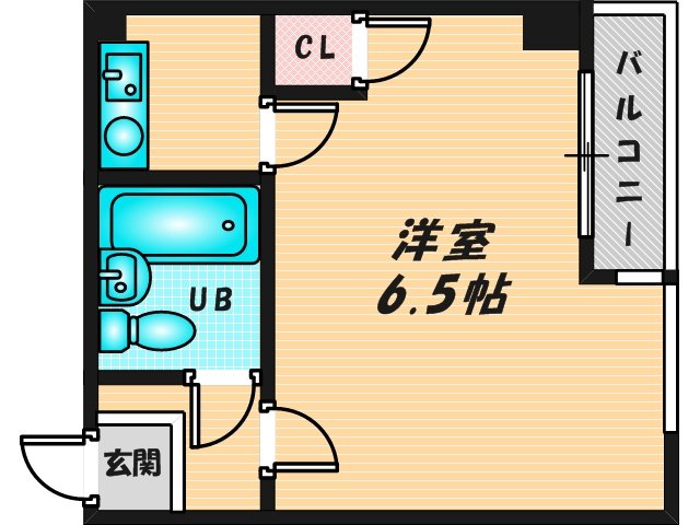 シンプルな単身さん向きのマンションです。 