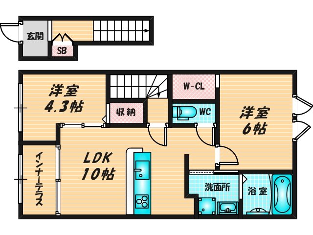 新婚さんにピッタリ。使いやすいゆったりとした間取り。 