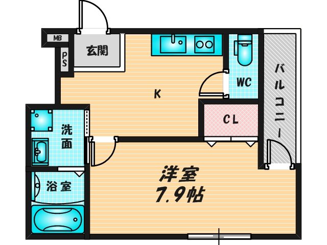 初めての1人暮らしにピッタリのコンパクトな間取です。