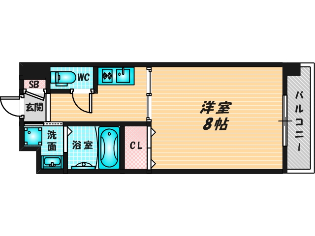 バス・トイレがセパレート、収納がある住みやすい間取りです。 