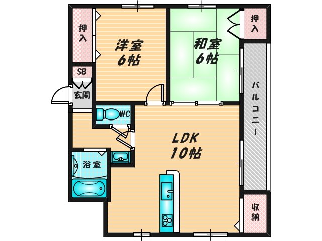 和室のあるゆったりした間取です。一度ご覧ください。