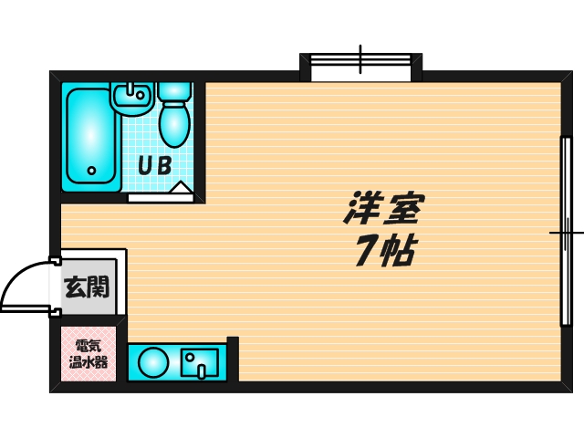 シンプルな単身さん向きのマンションです。