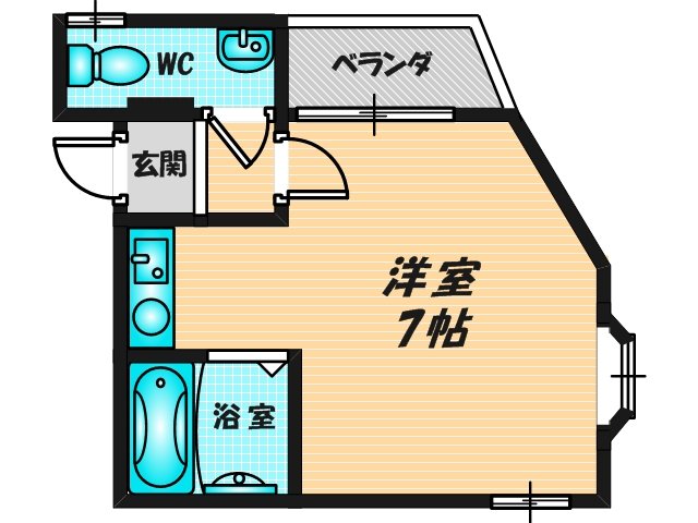 ゆったりくつろげる単身さん向けの間取り。