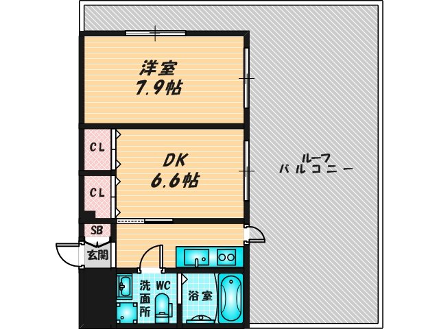 シンプルな単身さん向きのマンションです。