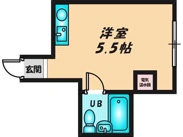 シンプルな単身さん向きのマンションです。