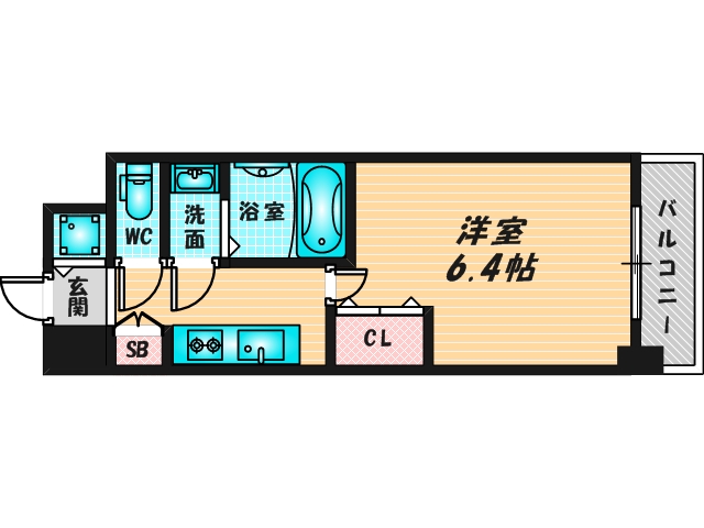 ゆったりくつろげる単身さん向けの間取り。 