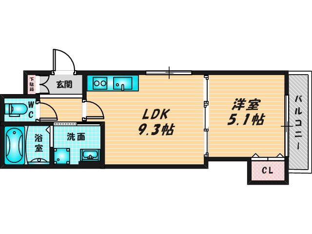 シンプルで使い勝手の良い間取り 