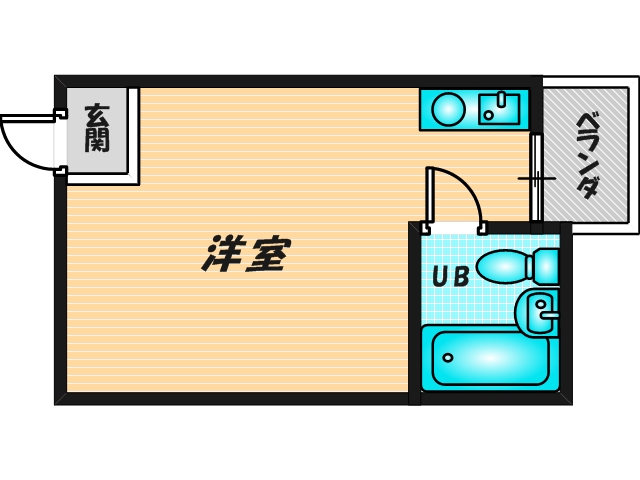 シンプルな単身さん向きのマンションです。 