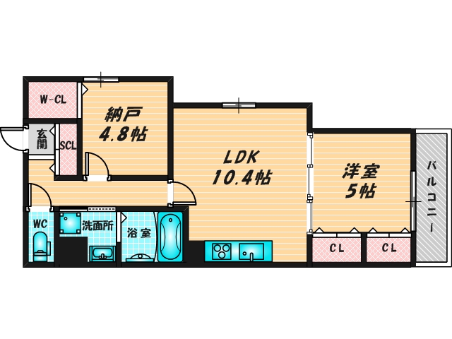 新婚さんにピッタリ。使いやすいゆったりとした間取り。 