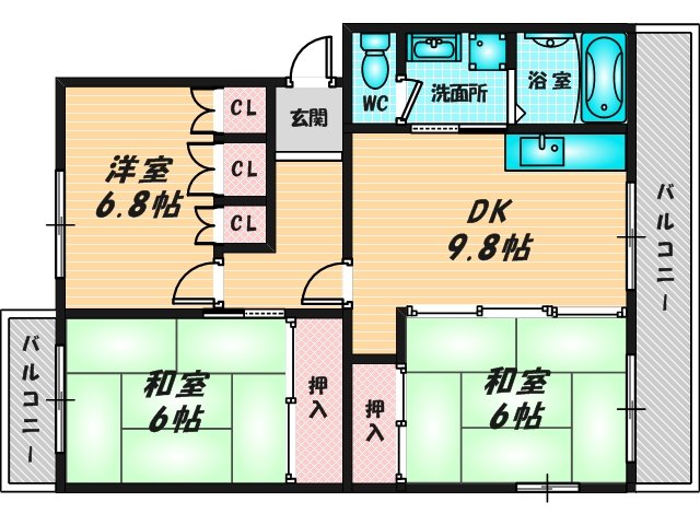 お子さんの遊ぶスペースもしっかり確保された間取りです。 