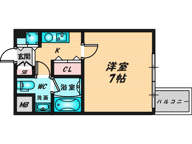 バス・トイレがセパレート、収納がある住みやすい間取りです。 