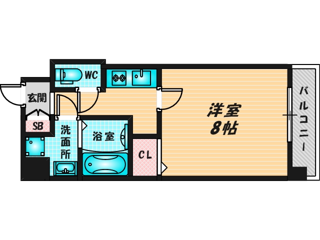ゆったりくつろげる単身さん向けの間取り。
