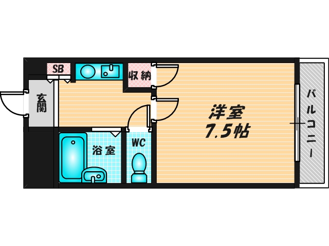 初めての1人暮らしにピッタリのコンパクトな間取です。