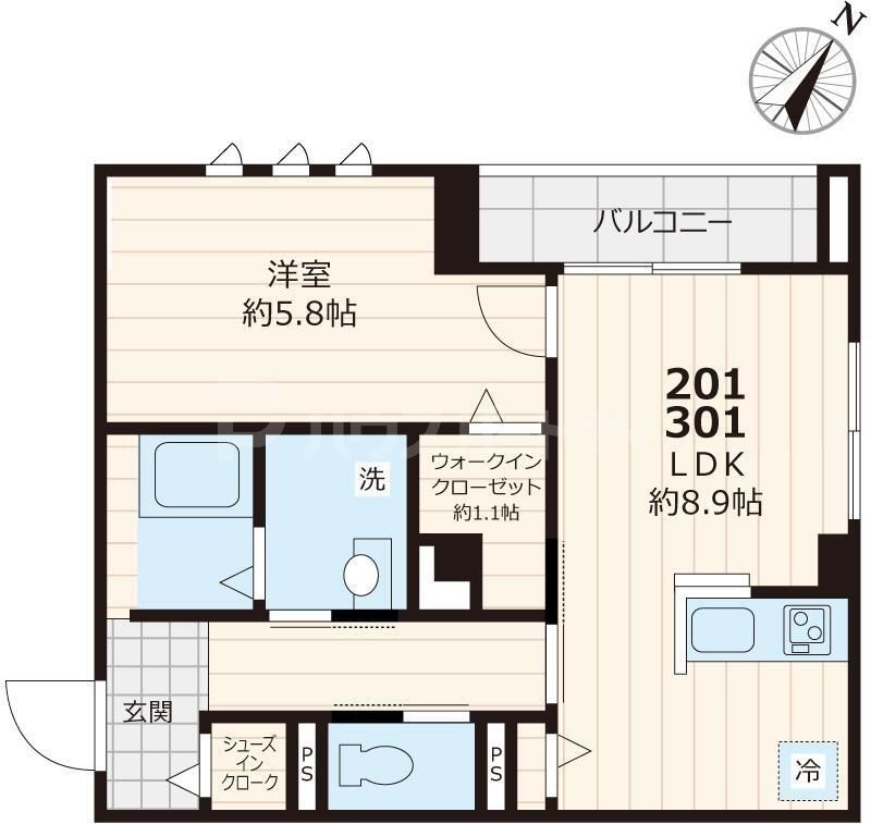 1階の間取り図