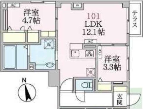 1階の間取り図