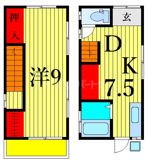 1階の間取り図