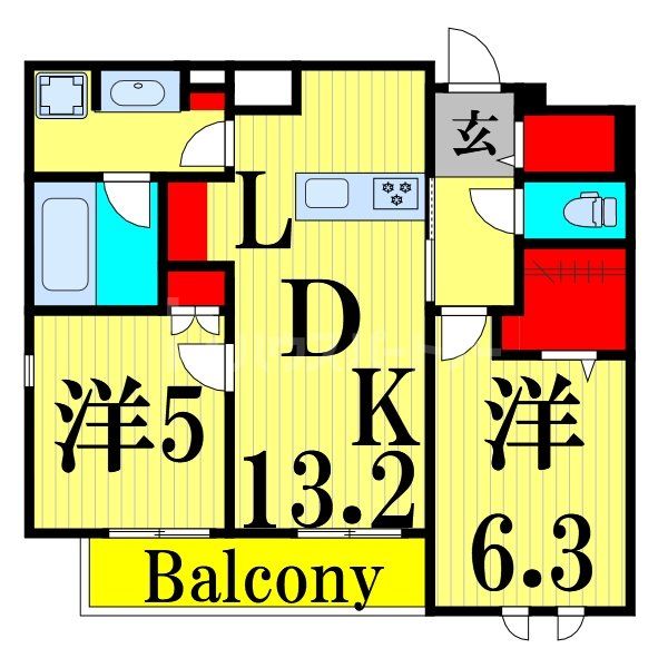 2階の間取り図