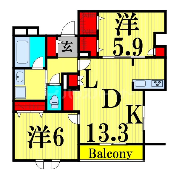 1階の間取り図