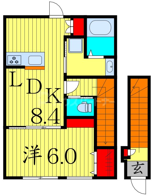 2階の間取り図