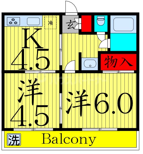 2階の間取り図