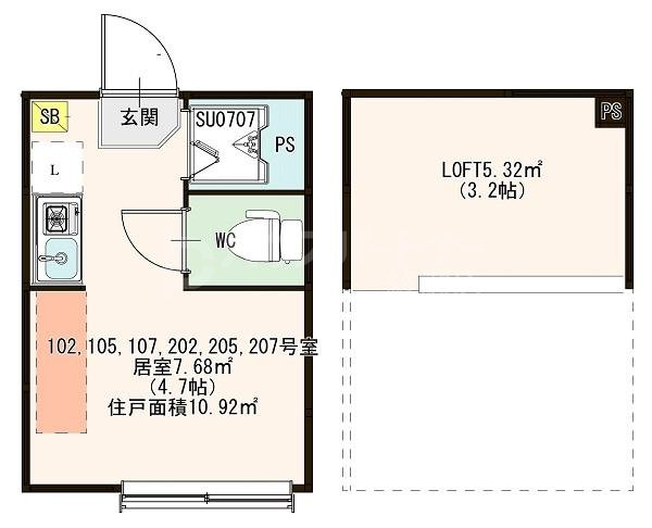 2階の間取り図