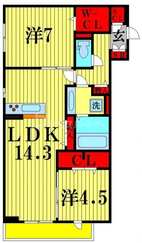 2階の間取り図