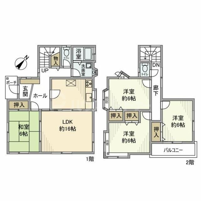 -階の間取り図