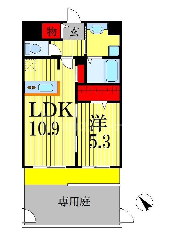 1階の間取り図