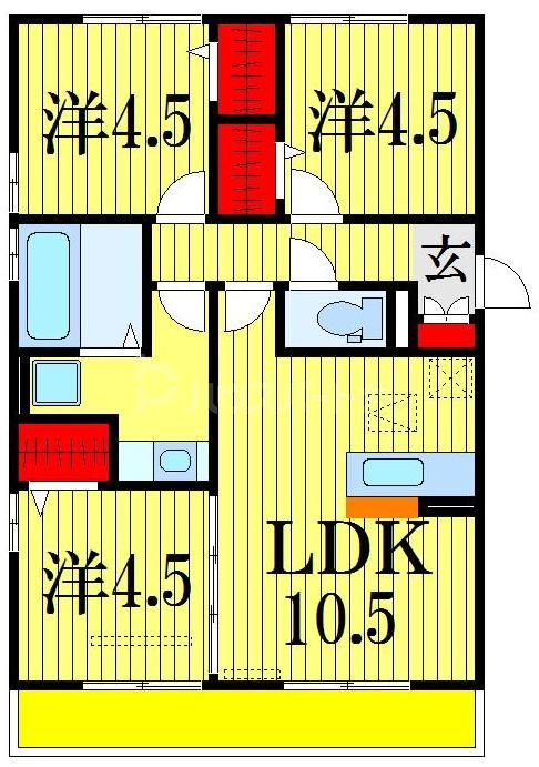 1階の間取り図