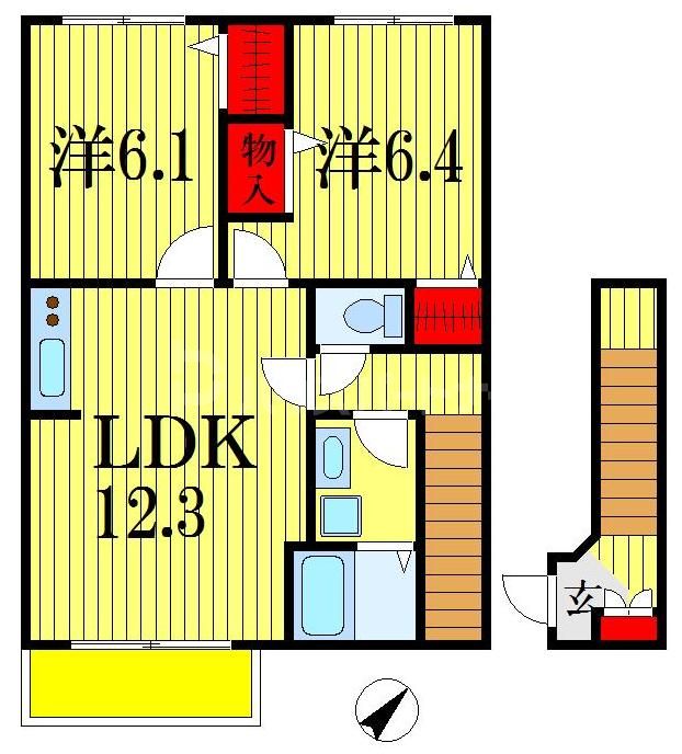 2階の間取り図