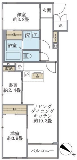 2階の間取り図