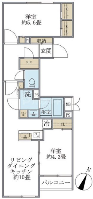 4階の間取り図