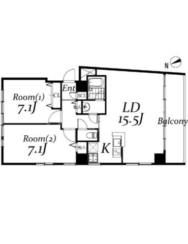 6階の間取り図
