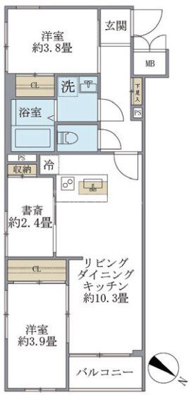 3階の間取り図