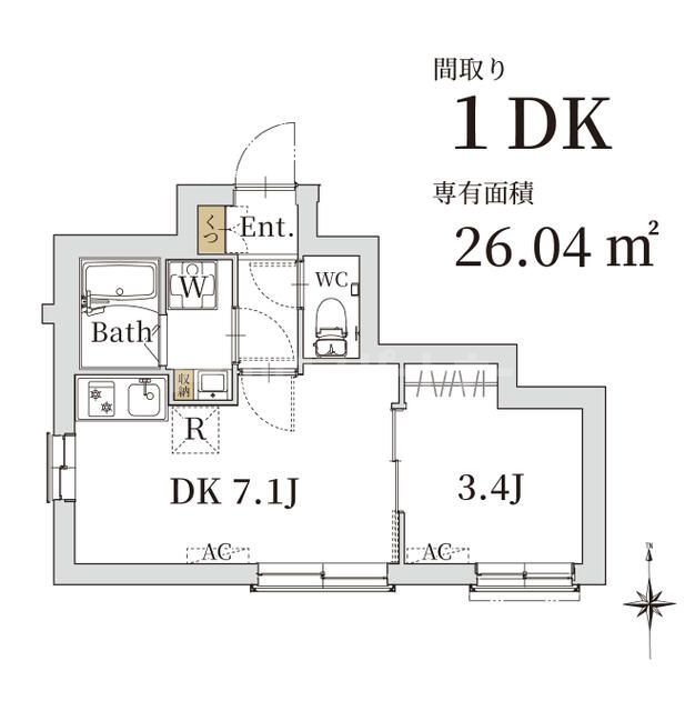1階の間取り図