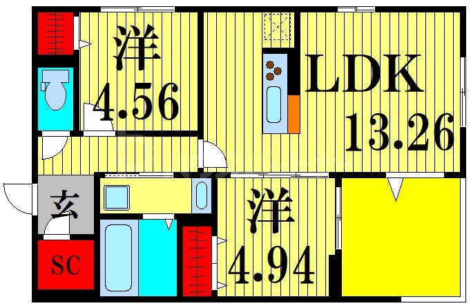 1階の間取り図