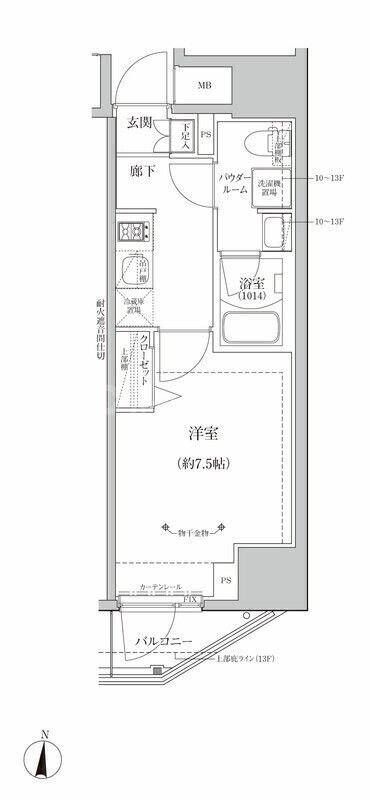 13階の間取り図
