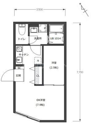 2階の間取り図