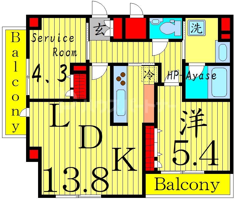4階の間取り図
