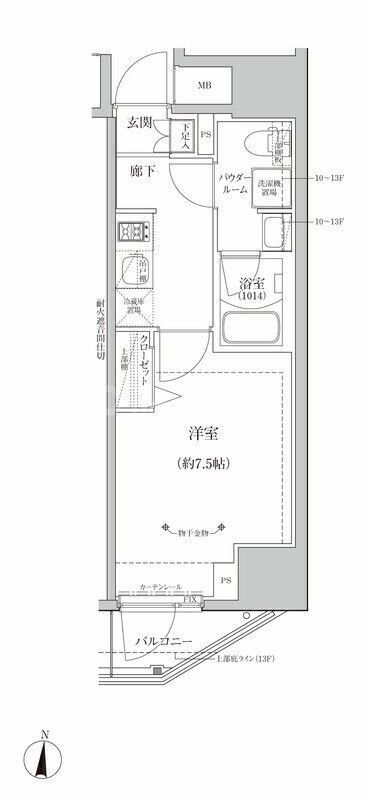 4階の間取り図