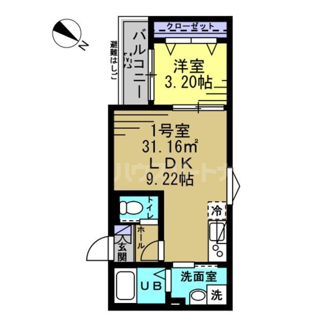 1階の間取り図