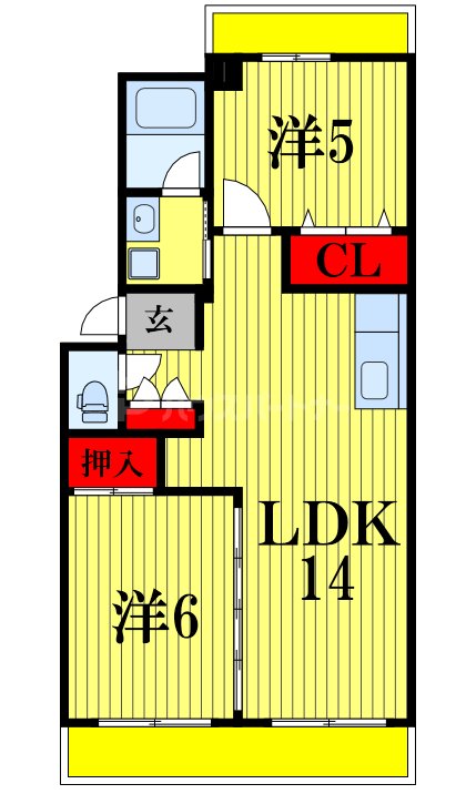 2階の間取り図