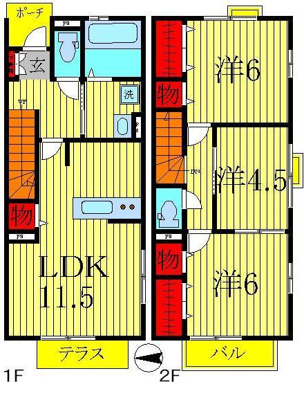 2階の間取り図