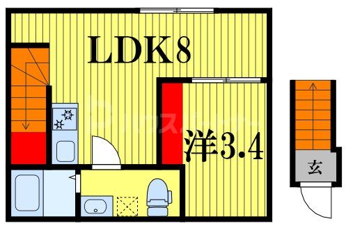 2階の間取り図