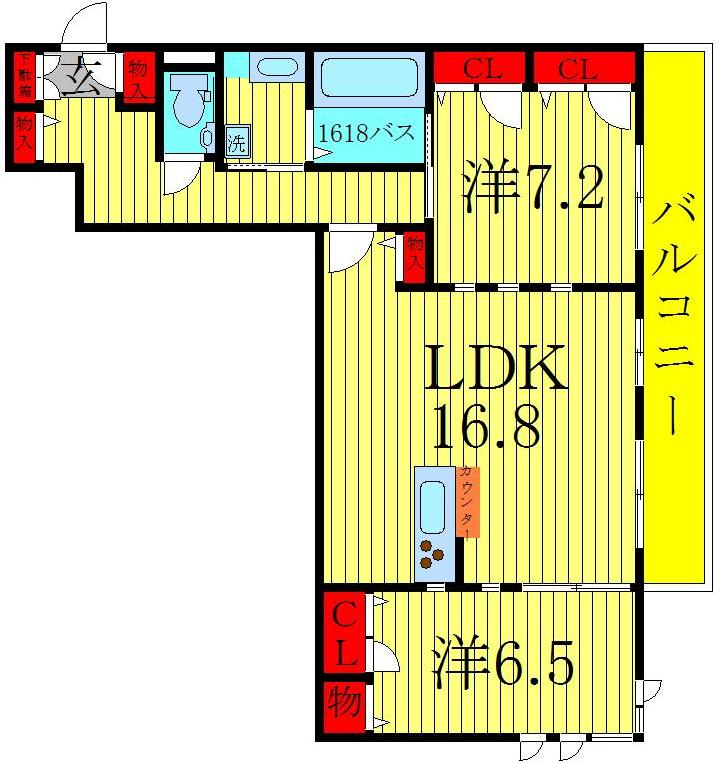 2階の間取り図