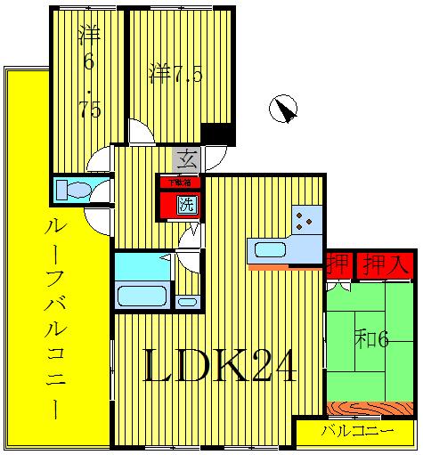 4階の間取り図