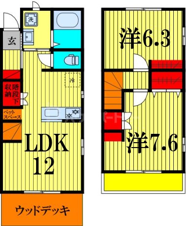 2階の間取り図